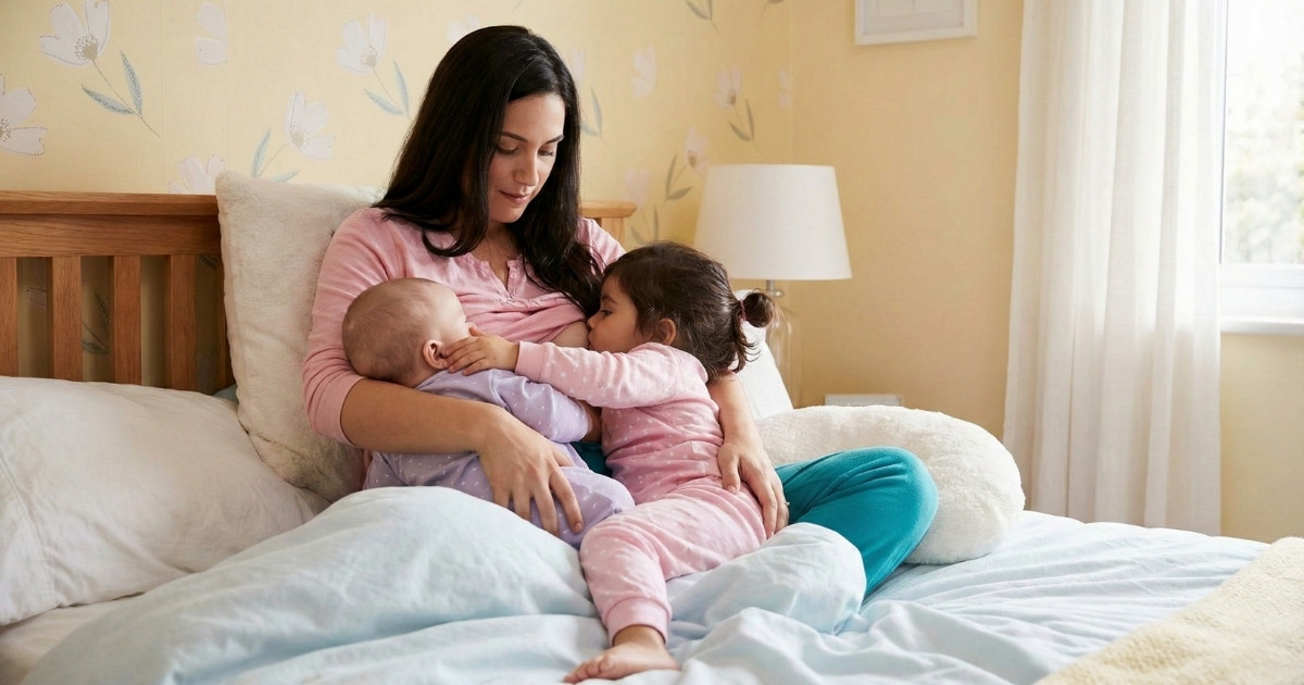 Panduan Lengkap Tandem Nursing Cara Menyusui Saat Hamil & Dua Anak Sekaligus (Update 2026)