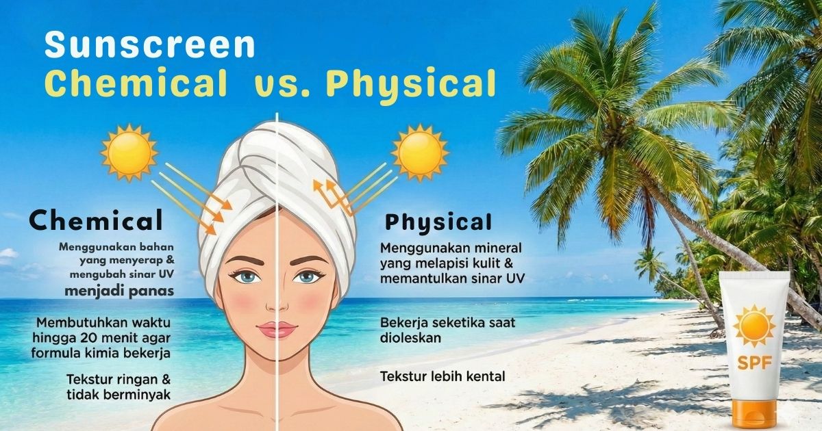 Physical vs Chemical Sunscreen Perbedaan Vital & Panduan Memilih (Terbaru 2026)